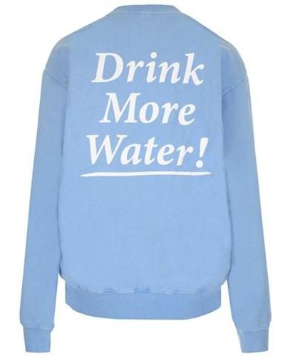 Sporty & Rich New Drink More Water Hoodie (Faded) in Black