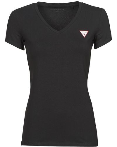 Guess Ss Vn Mini Triangle Tee T Shirt - Black