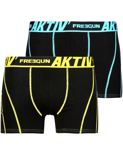 Freegun Boxer Shorts Boxers X4 - Black