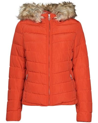 ONLY Onlnewellan Quilted Hood Jacket Cc Otw Duffel Coats - Orange