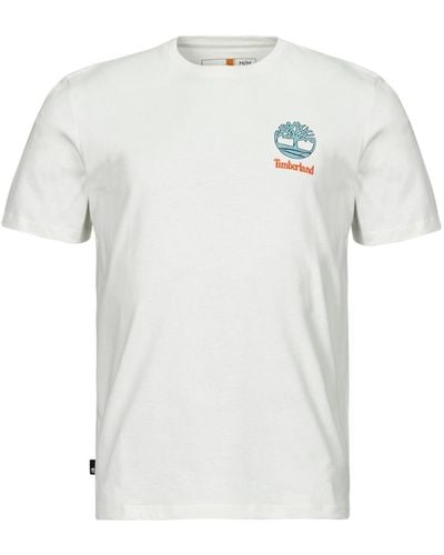 Timberland T Shirt Back Graphic Short Sleeve Tee - White