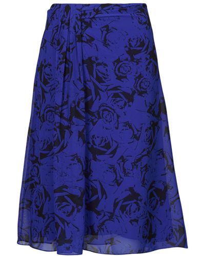 Esprit Skirt Draped Midi - Blue
