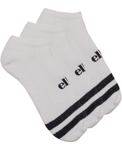 Ellesse Sports Socks Melna Trainer Liner Pack X3 - Grey