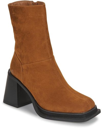 Moony Mood Low Ankle Boots New05 - Brown