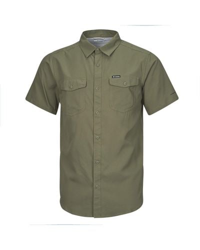 Columbia Short Sleeved Shirt Utilizer Ii Solid Short Sleeve Shirt - Green