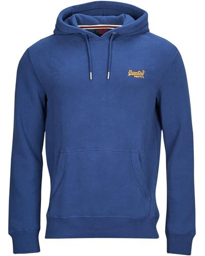 Superdry Sweatshirt Essential Logo Hoodie - Blue