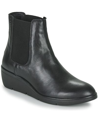 Fly London Nola Low Ankle Boots - Black