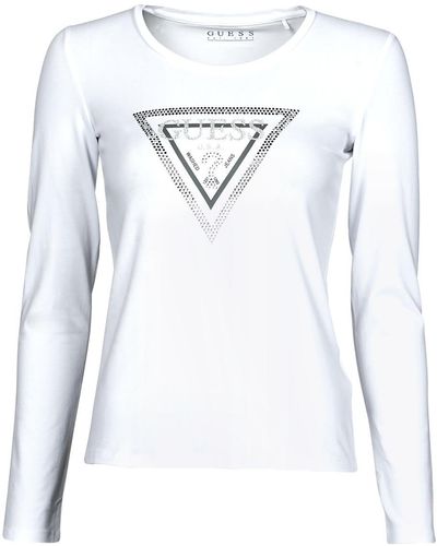 Guess Ls Cn Amalur Tee Long Sleeve T-shirt - White