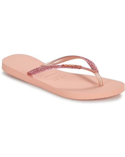 Havaianas Flip Flops / Sandals (shoes) Slim Glitter Ii - Pink