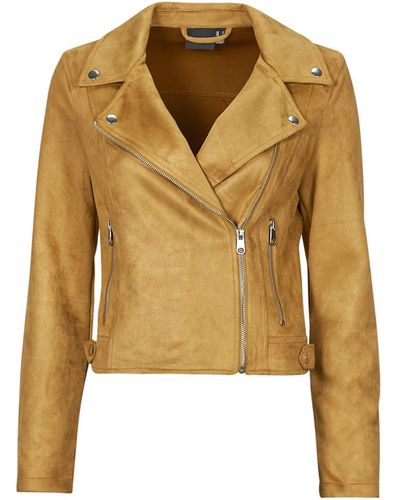 Vero Moda Leather Jacket Vmjose - Natural