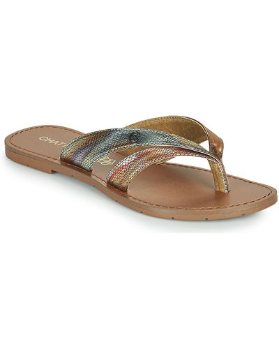 Chattawak Kalinda Flip Flops / Sandals (shoes) - Metallic