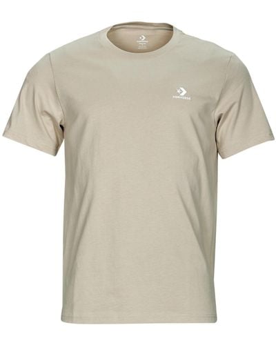 Converse T Shirt Go-to Embroidered Star Chevron Tee - Natural