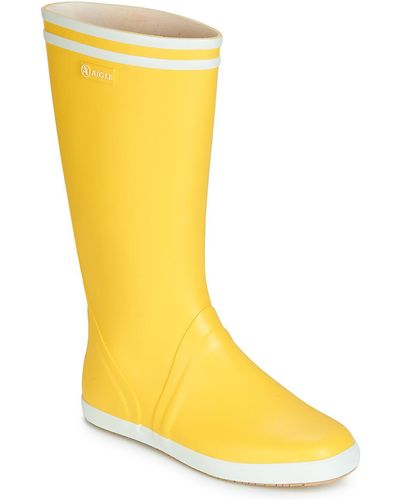 Aigle Goeland Wellington Boots - Yellow