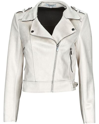 Morgan Leather Jacket Grammina - Grey