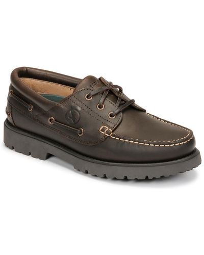 Aigle Tarmac Boat Shoes - Brown