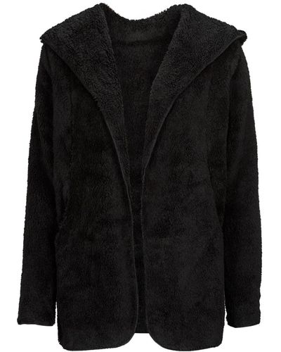 ONLY Coat Onlcontact Hood Sherpa Coat Cc Otw - Black