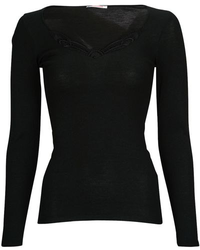 DAMART Bodysuits Classic Long Sleeve Tshirt Grade 3 - Black