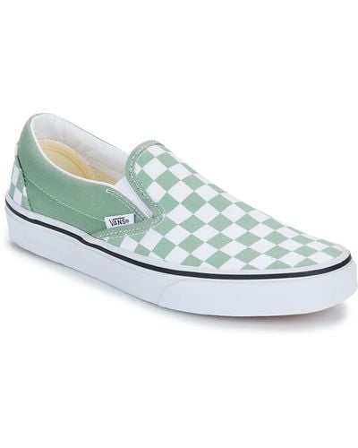 Vans Slip-ons (shoes) Classic Slip-on Colour Theory Checkerboard Iceberg Green - Blue
