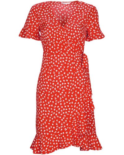 ONLY Dress Onlolivia S/s Wrap Dress - Red