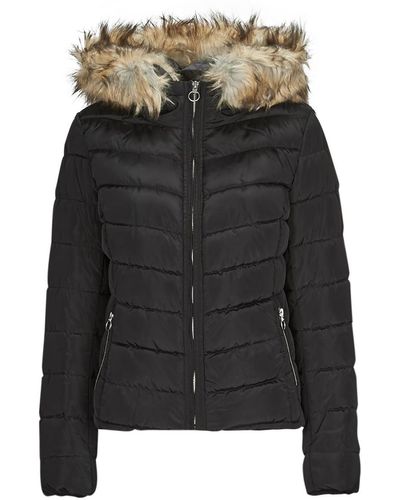 ONLY Duffel Coats Onlellan Quilted Hood Jacket Cc Otw - Black