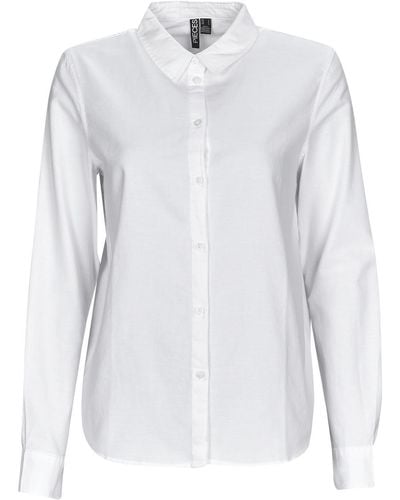 Pieces Shirt Pcirena Ls Oxford Shirt - White