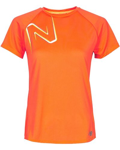 New Balance Pr Imp Ss T Shirt - Orange