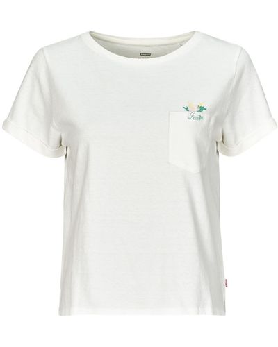 Levi's T Shirt Gr Margot Pocket Tee - White