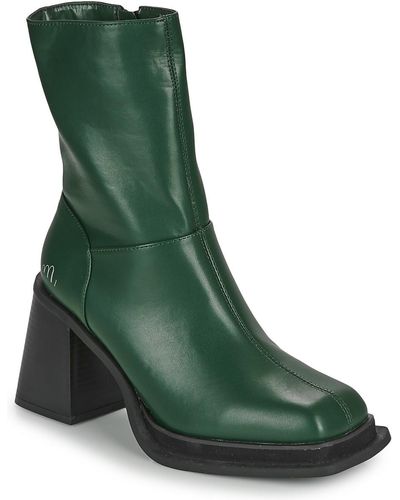 Moony Mood Low Ankle Boots New05 - Green