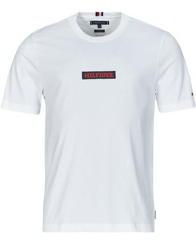 Tommy Hilfiger T Shirt Monotype Box Tee - White