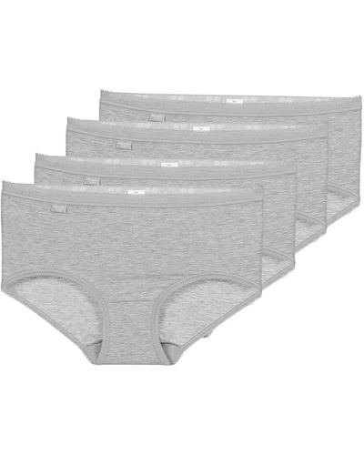 Sloggi S Multipacks Midi 4 Pair Cotton Pack Size 10 In Grey