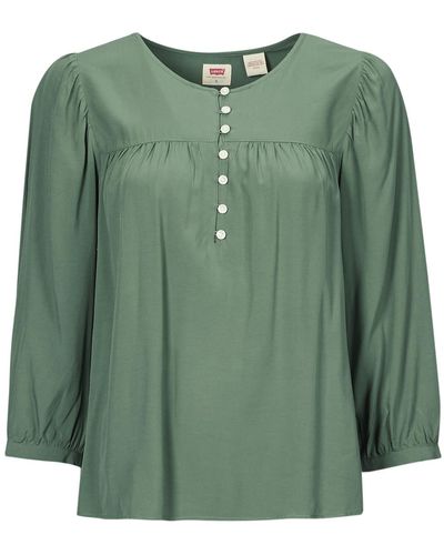 Levi's Shirt Halsey 3/4 Slv Blouse - Green