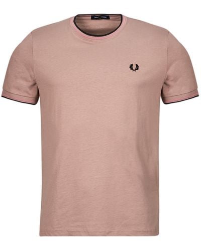 Fred Perry T Shirt Twin Tipped T-shirt - Pink