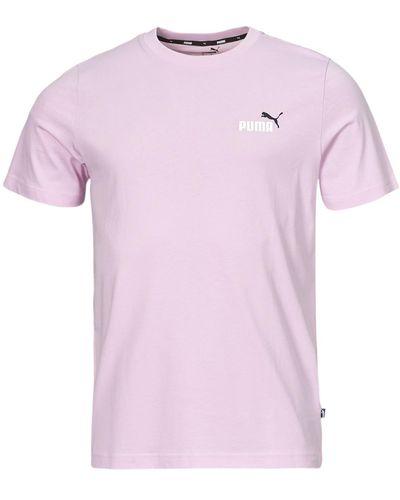 PUMA T Shirt Ess+ 2 Col Small Logo Tee - Pink