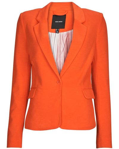 Vero Moda Jacket Vmsumijulia Ls Classic Blazer Boo - Orange