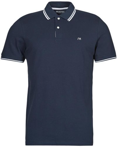 SELECTED Slhaze Polo Shirt - Blue