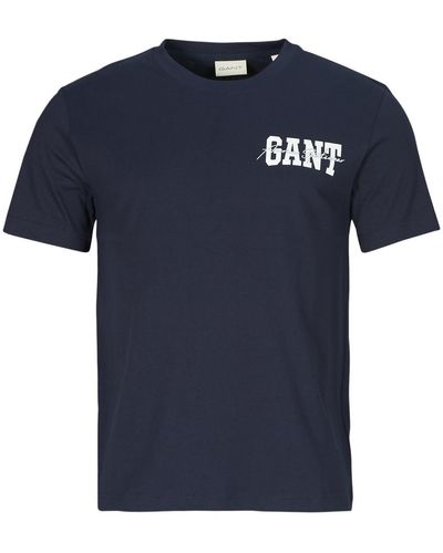 GANT T Shirt Arch Script Ss T-shirt - Blue