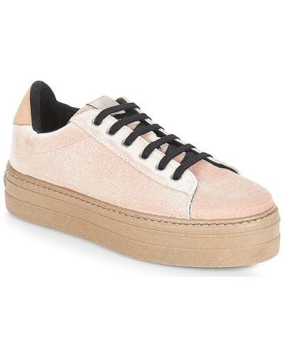 Victoria Deportivo Terciopelo/caram Women's Shoes (trainers) In Beige - Pink