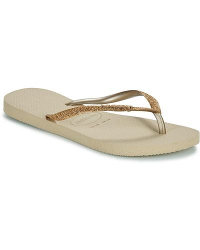 Havaianas Flip Flops / Sandals (shoes) Slim Glitter Ii - Metallic
