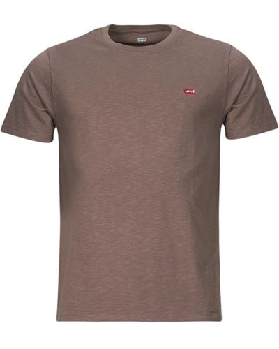 Levi's T Shirt Ss Original Hm Tee - Brown