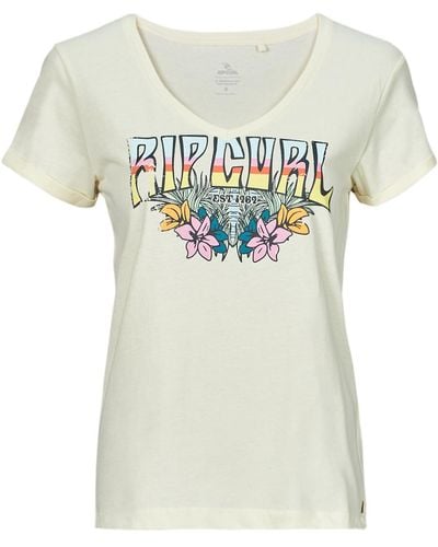 Rip Curl T Shirt Block Party V Tee - White