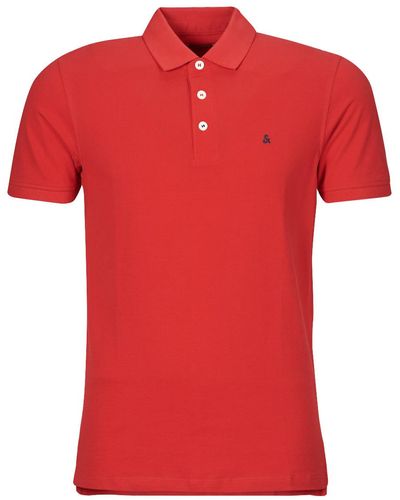 Jack & Jones Polo Shirt Jjepaulos Polo Ss - Red