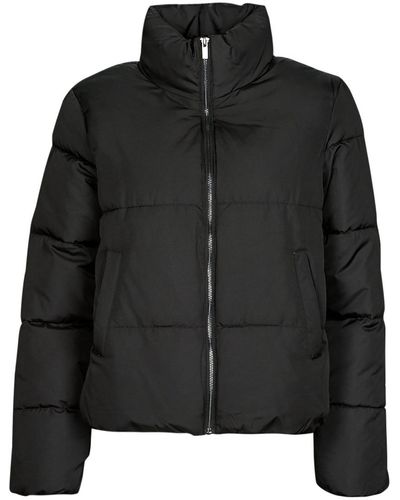 Vila Duffel Coats Vitate L/s Short Puffer Jacket - Black