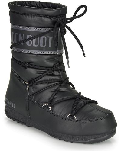 Moon Boot Mid Nylon Wp Snow Boots - Black