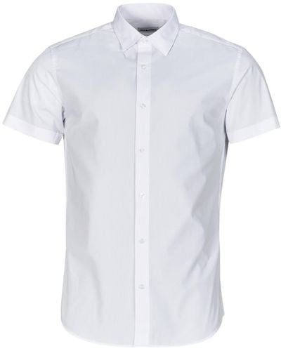 Jack & Jones Short Sleeved Shirt Jjjoe Shirt Ss Plain - White