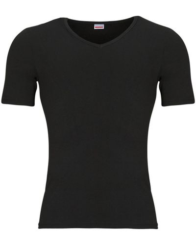 DAMART Bodysuits Classic Short Sleeve V-neck T Shirt Grade 3 - Black