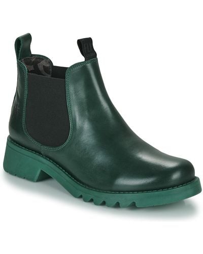 Fly London Rika Low Ankle Boots - Green