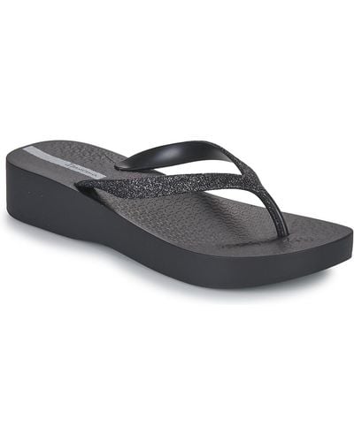 Ipanema Flip Flops / Sandals (shoes) Mesh Chic Plat Fem - Black