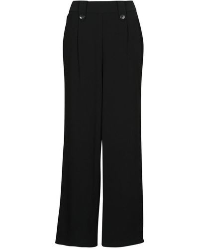 ONLY Wide Leg / Harem Trousers Onlsania Button Pant Jrs - Black