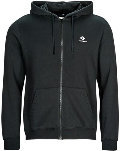 Converse Sweatshirt Go-to Embroidered Star Chevron Full-zip Hoodie - Black