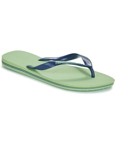 Havaianas Flip Flops / Sandals (shoes) Brasil Logo - Green